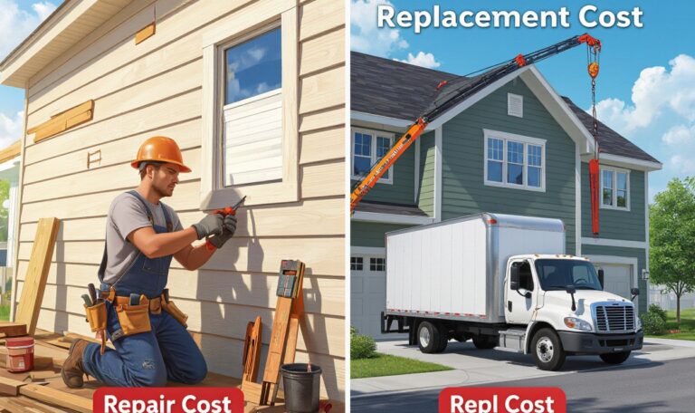 siding repair vs replacement cost boz