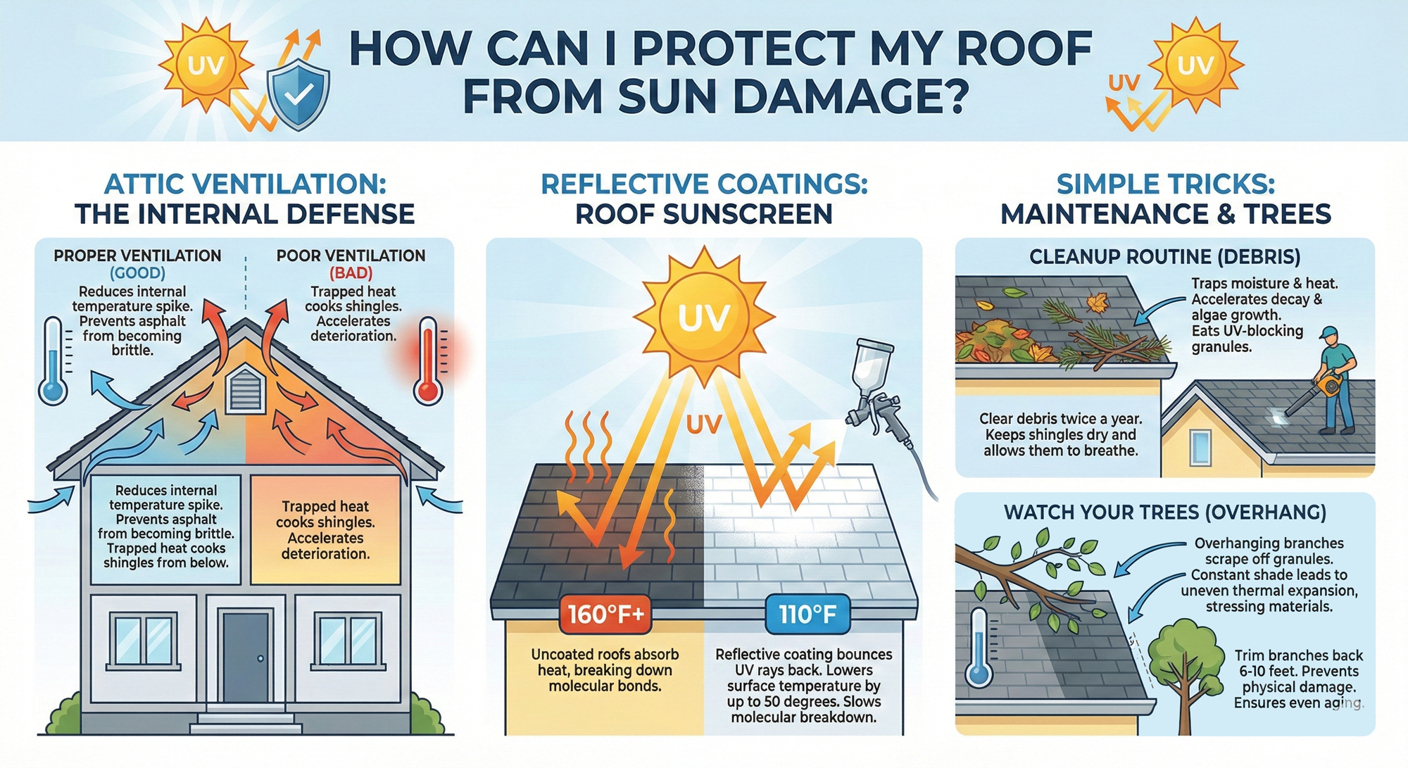 how to protect roof shingles