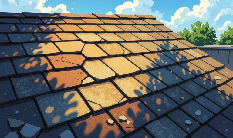 sun damage for roof shingles